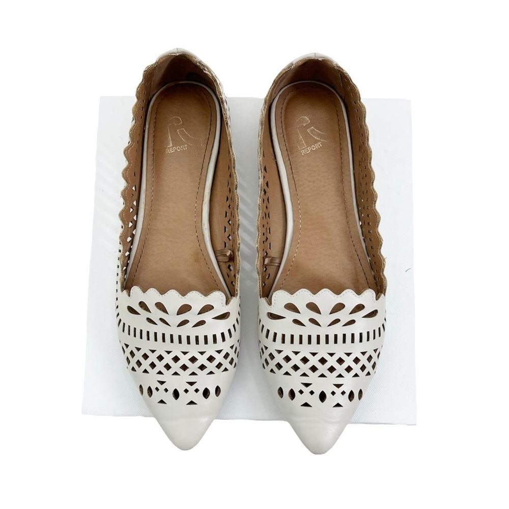 Report Cream Color Laser Cut Flats Size 7.5